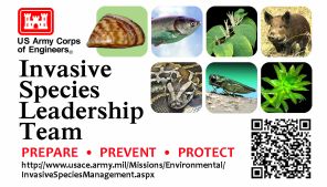 Image of the front of the Invasive Species Leadership Team business card