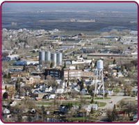 Aerial photo of Grand Forks, ND