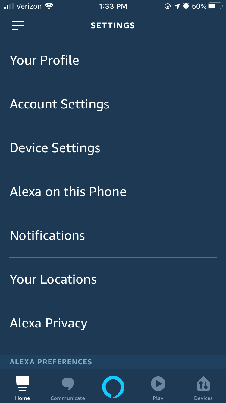 Additional settings for alexa