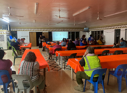 Aua Fuels Farm FUDS Team holds a public meeting to discuss project updates.
