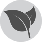 Two dark grey leaves on a light grey circle background - this is a clickable link that takes you to the Regulatory and Permits Page 