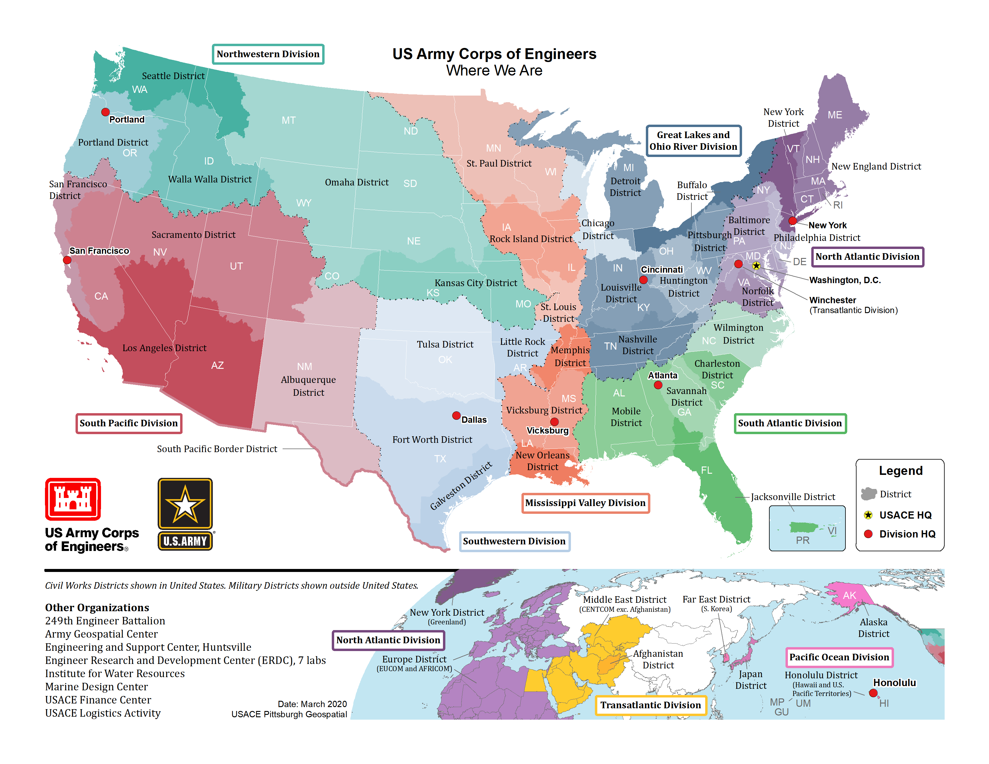 Map -- Headquarters U.S. Army Corps of Engineers