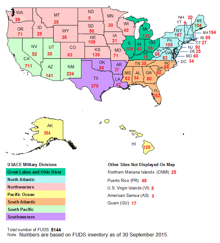 Usace Military District Map