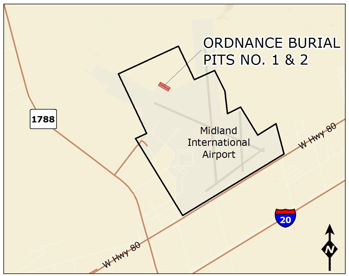 former Midland Army Air Field Ordnance Burial Pits No. 1 & 2