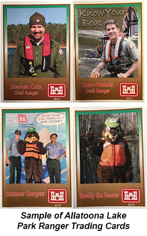 Sample of Allatoona Lake Park Ranger Trading Cards