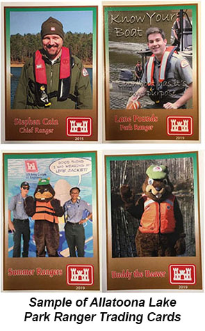 Sample of Allatoona Lake Park Ranger Trading Cards Sample of Allatoona Lake Park Ranger Trading Cards