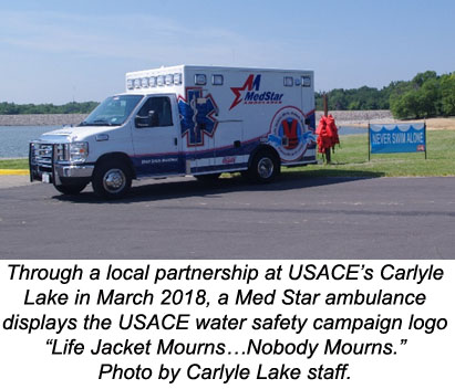 Med Star ambulance with Life Jacket Mourns…Nobody Mourns campaign logo