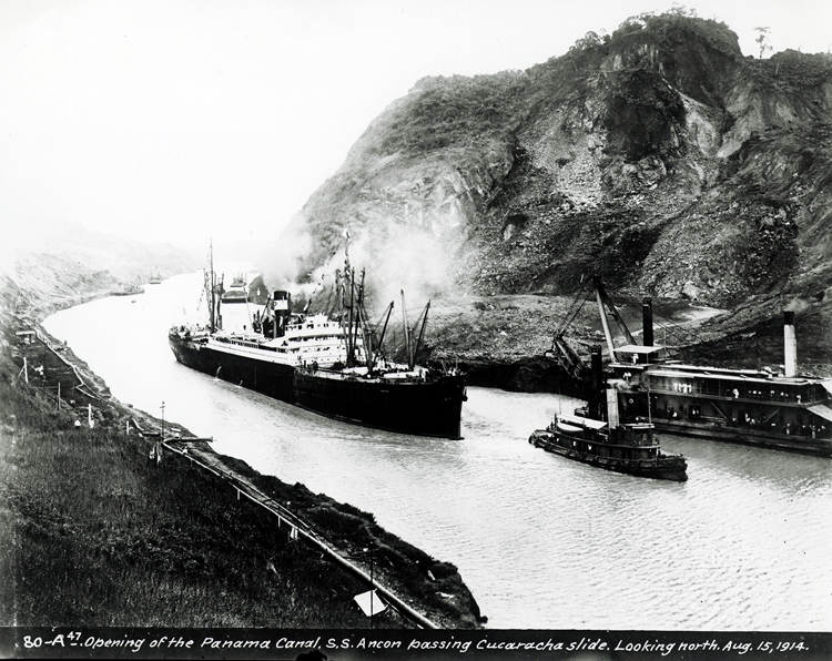 SS Ancon in the Culebra Cut