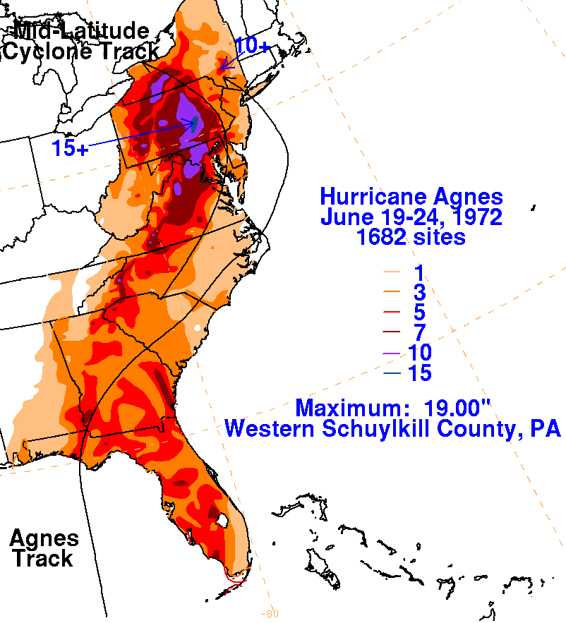 Schematic map showing different rainfall levels Schematic map showing different rainfall levels